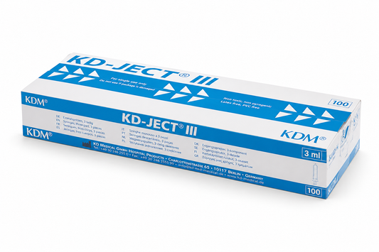 Sprutor 3 ml Luer Lock 3-komponent – KD-Ject™ (KDM) 100-pack