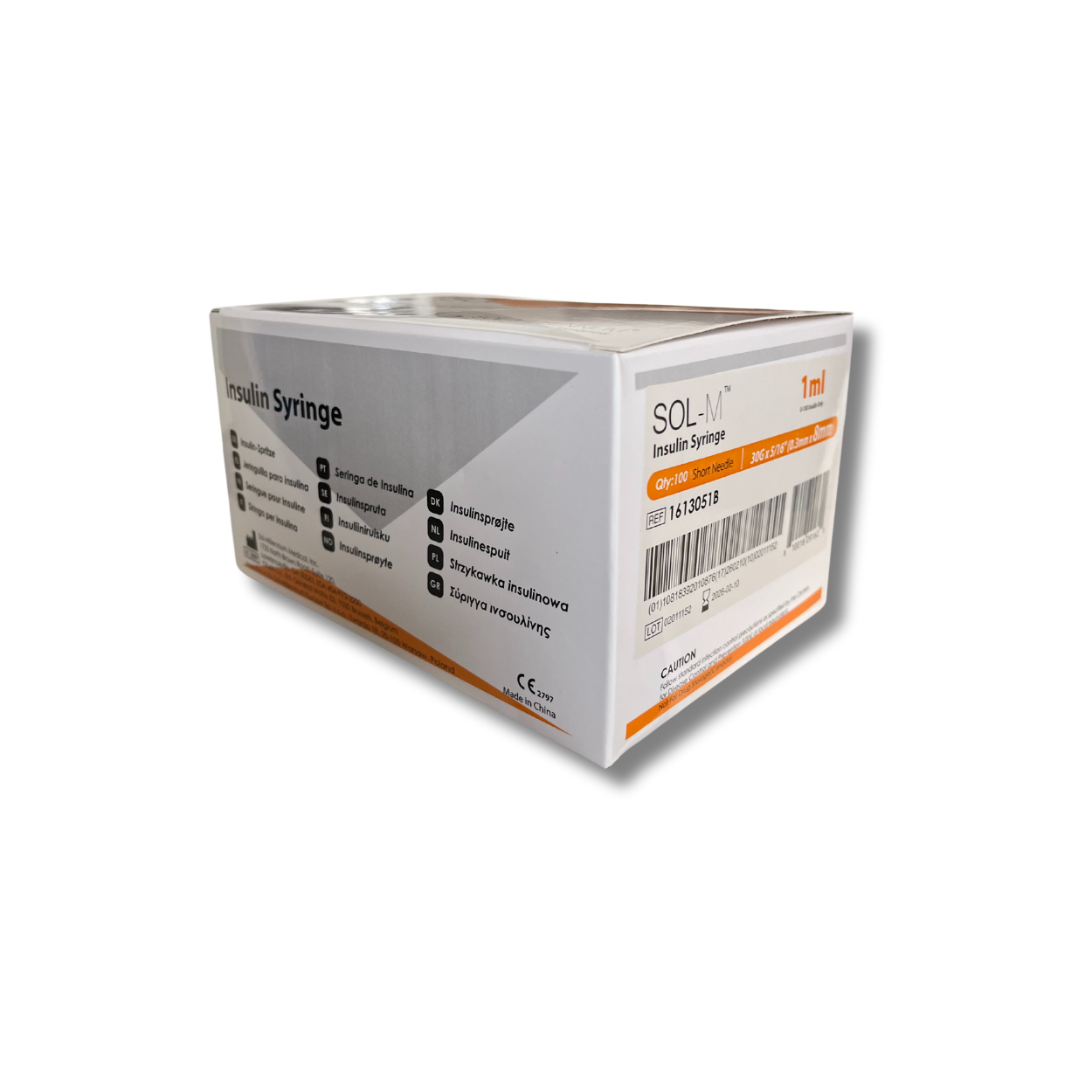 100st Insulinsprutor U-100 1ml 30G 0,30 x 8mm (Blister)