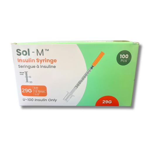100st Insulinsprutor U-100 1ml 29G 0,33 x 12mm (Pe-bag)
