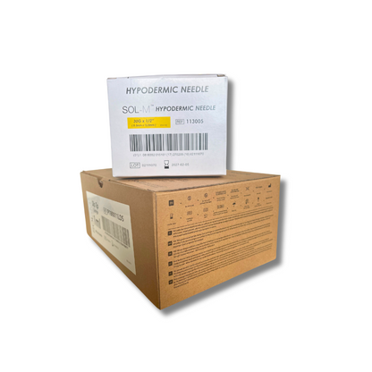 100 st Insulin Sprutor 1 ml –Komplett Kit med spruta och Gul Kanyl