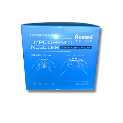 100st Svart kanyl Romed  (22G 0,70 x 30mm)