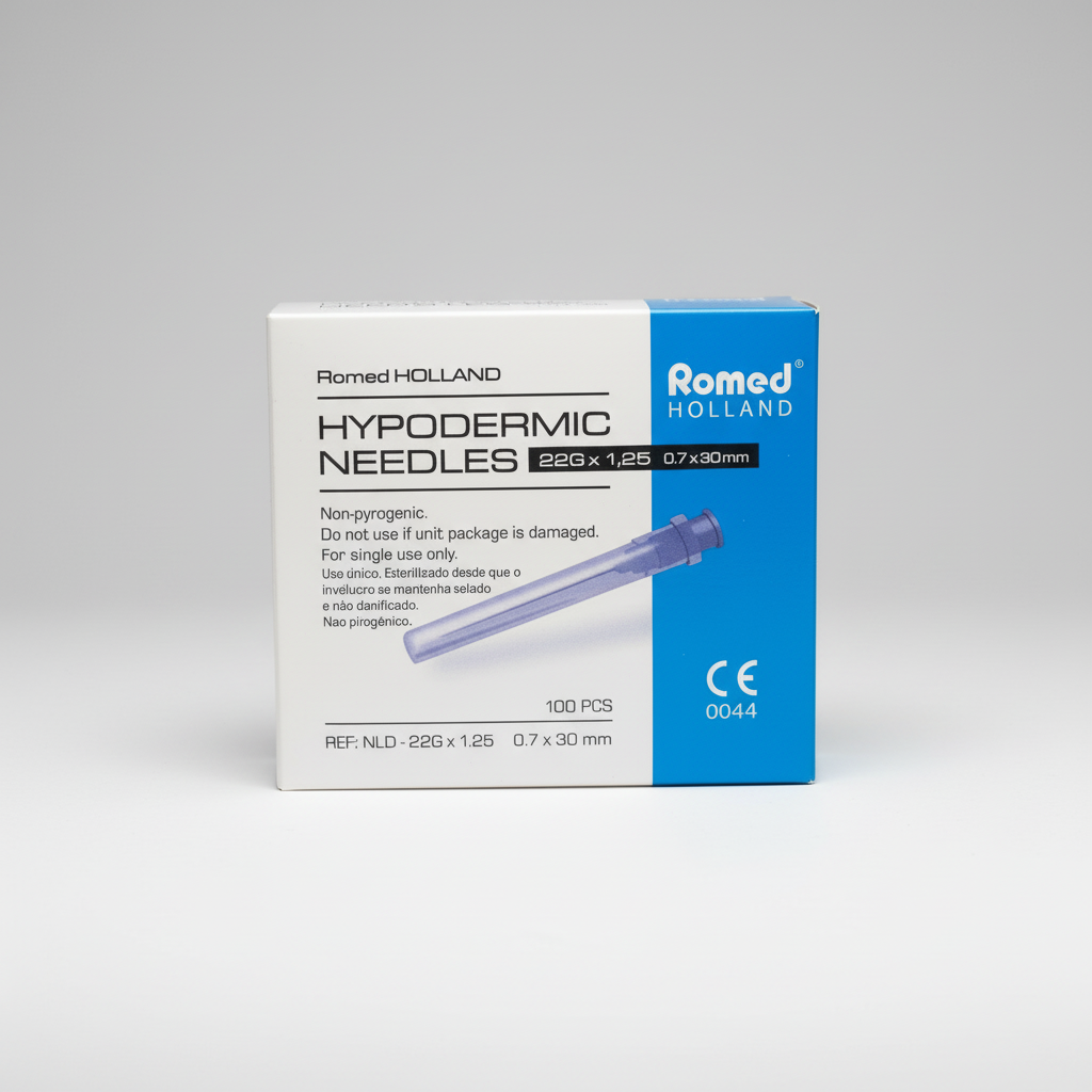 100st Svart kanyl Romed  (22G 0,70 x 30mm)