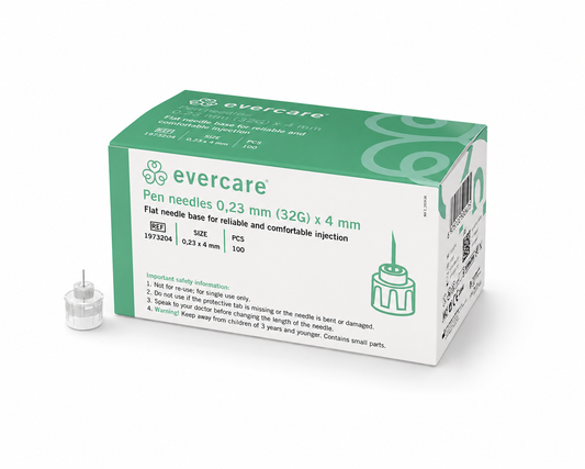 pennkanyler 32G 0,23x4 mm grön 100-pack Evercare 