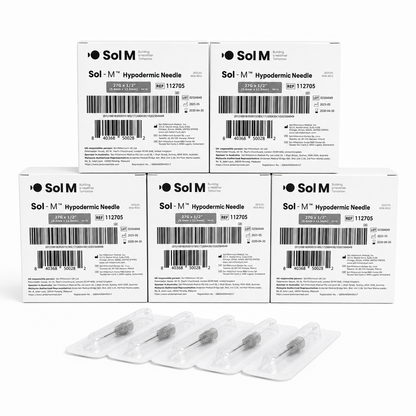 Grå kanyl 27G 0,40 × 12,5 mm – Sol-M