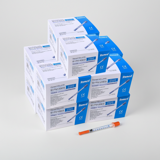Insulinsprutor U-100 1 ml 29G 12,7 mm från Romed storpack
