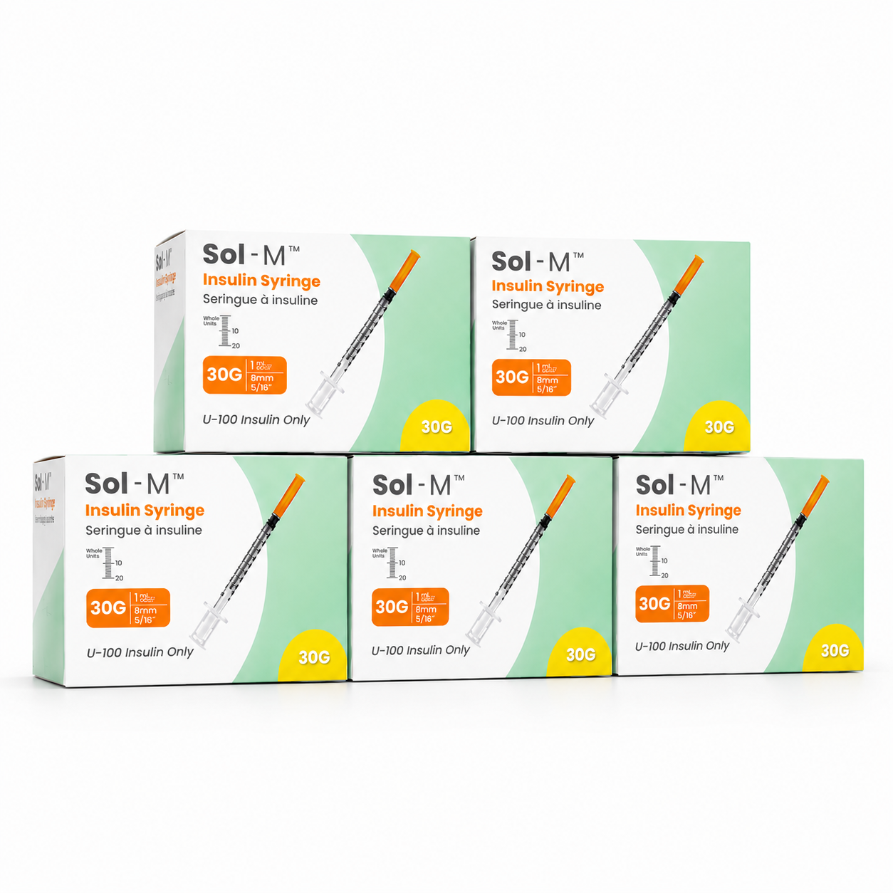Insulinsprutor 1ml 30G 0,30x8mm – Sol-M