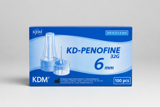 KD-Penofine pennkanyl 32G 0,23x6 mm ljusblå 100-pack
