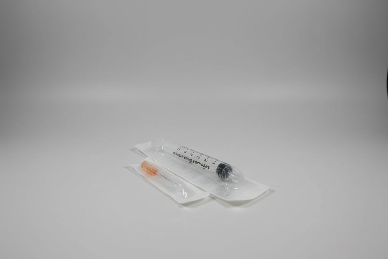 Romed sprutor 3 ml + orange kanyl (25G) – 3-komponent