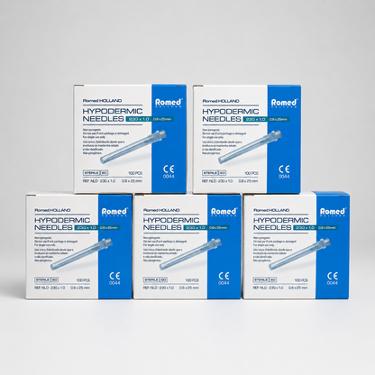 blå hypodermisk kanyl 23G 0,6 x 25 mm 500-pack