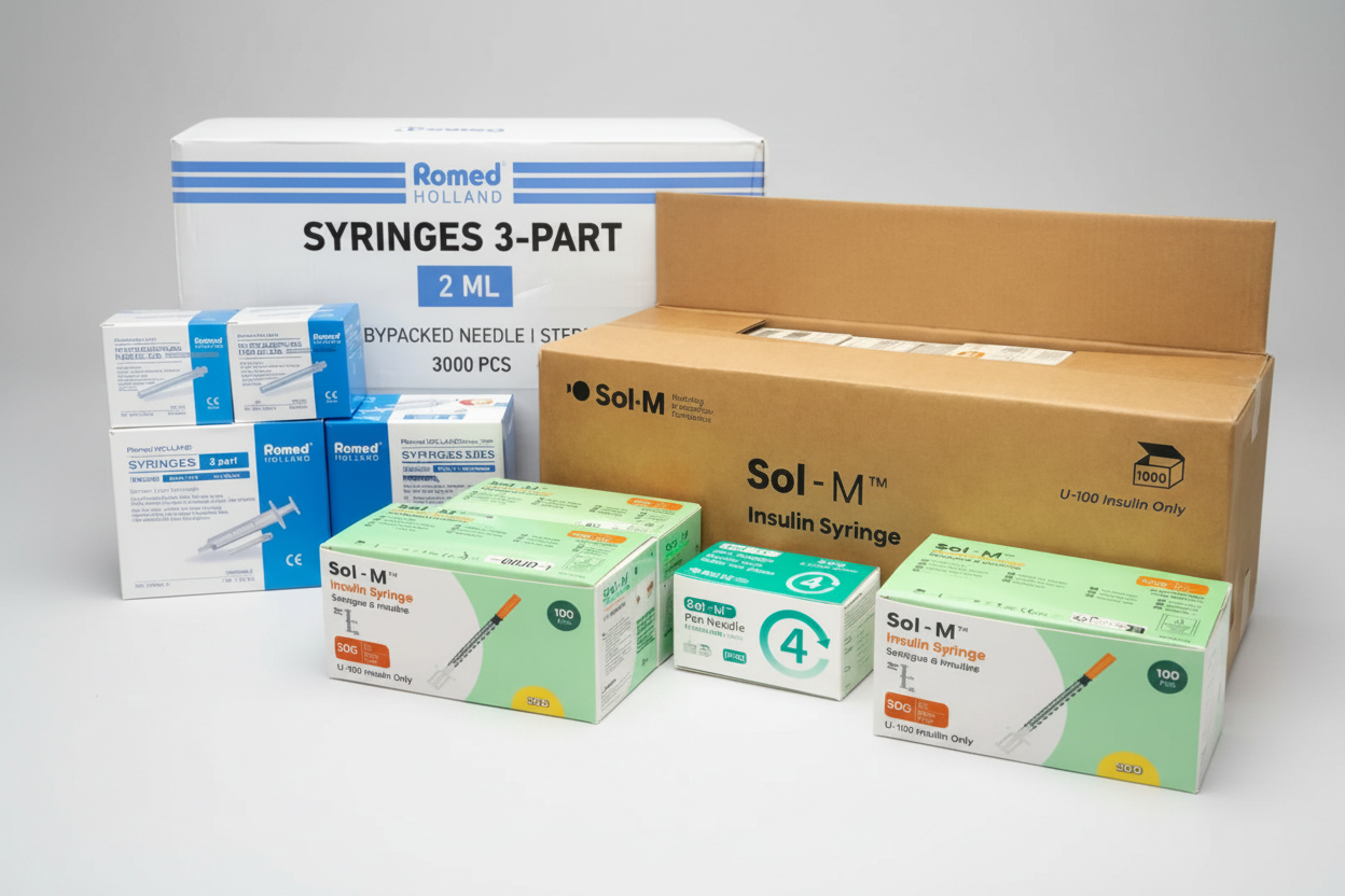 Medicinska sprutor och kanyler storpack
