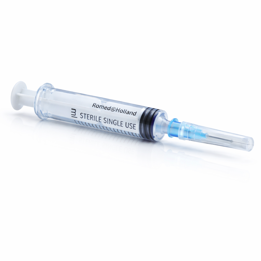 Sprutor 2 ml med blå kanyl 23G – Sterila 10-pack – Kanyler.com