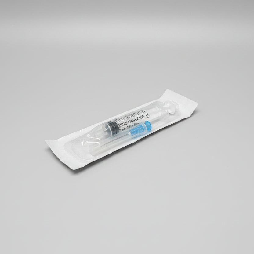 Sprutor 2 ml med blå kanyl 23G – Sterila 10-pack – Kanyler.com