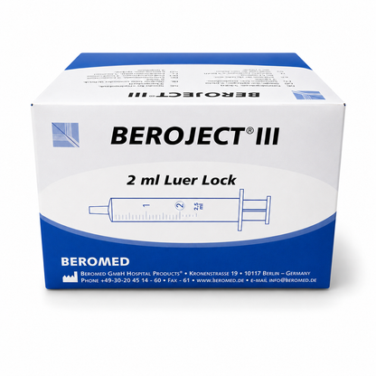 Beroject 2 ml Luer Lock 3-komponent sprutor från Beromed 100-pack