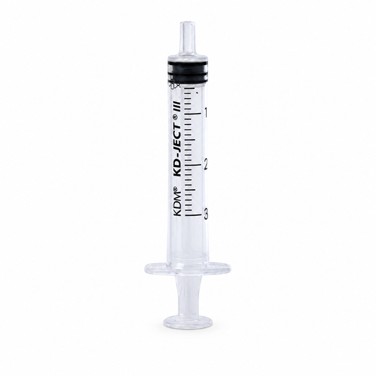 KD-Ject III 3 ml Luer Slip-spruta från KDM utan kanyl