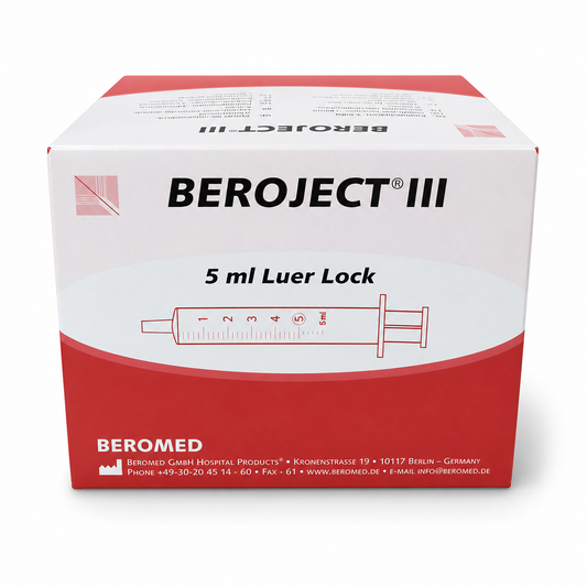 Beroject 5 ml Luer Lock 3-komponent sprutor från Beromed 100-pack