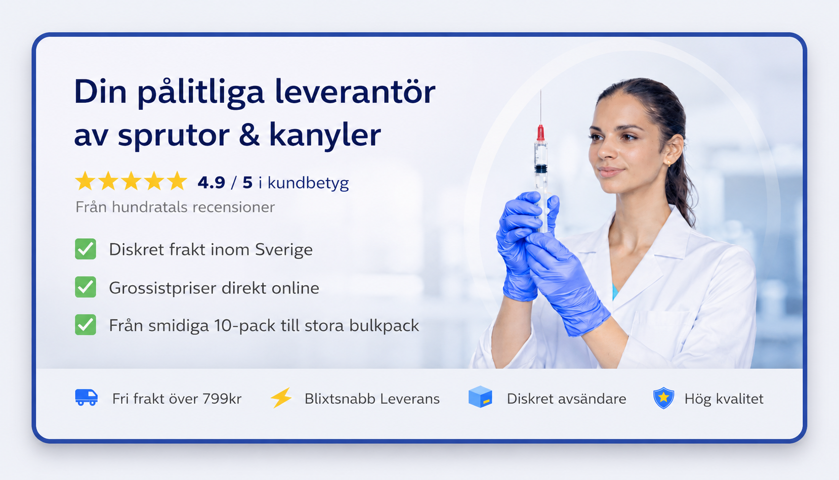 Professionell leverantör av sprutor och kanyler i Sverige