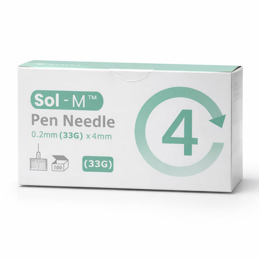 Sterila engångspennkanyler 33G 4 mm – extra tunna- 100st 